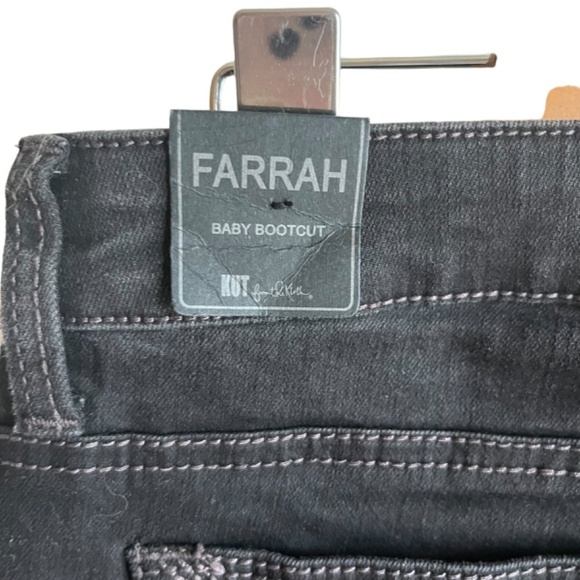 Kut from the Kloth Farrah Baby Bootcut Size 4 Black NWT - Picture 13 of 16